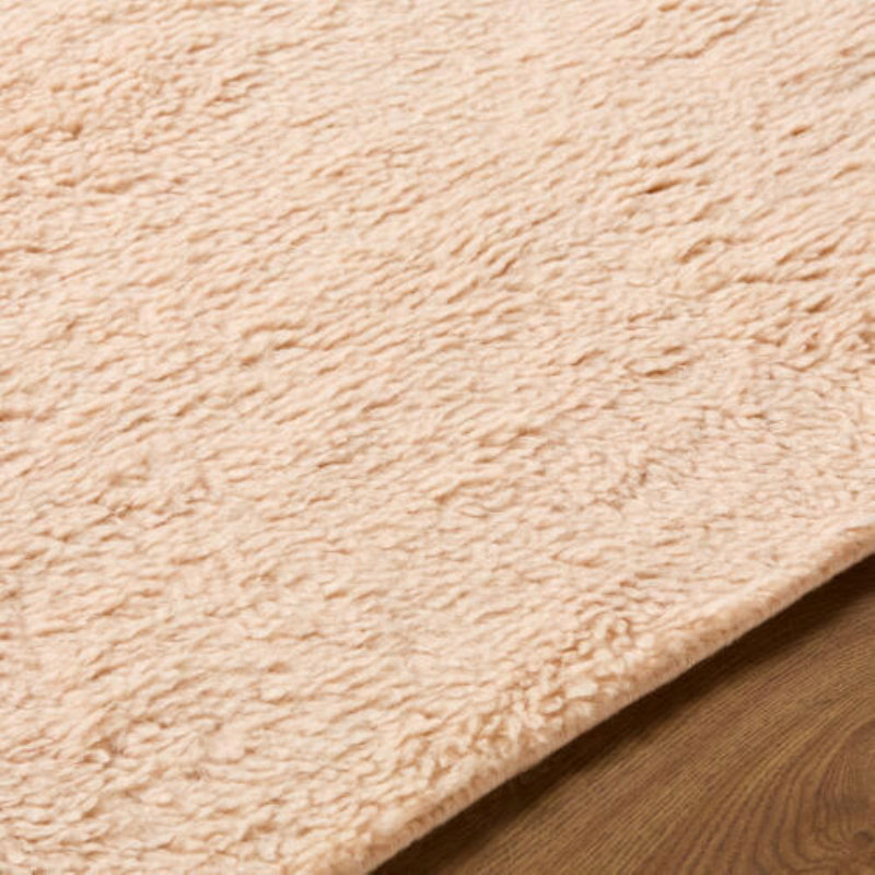 Snuggle Handmade Area Rug, Blush Pink, Rectangle 8' x 10'