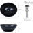 Davivy 15.7" x 13" Matte Black Oval Vessel Sink with Pop Up Drain Ceramic Vessel Sinks