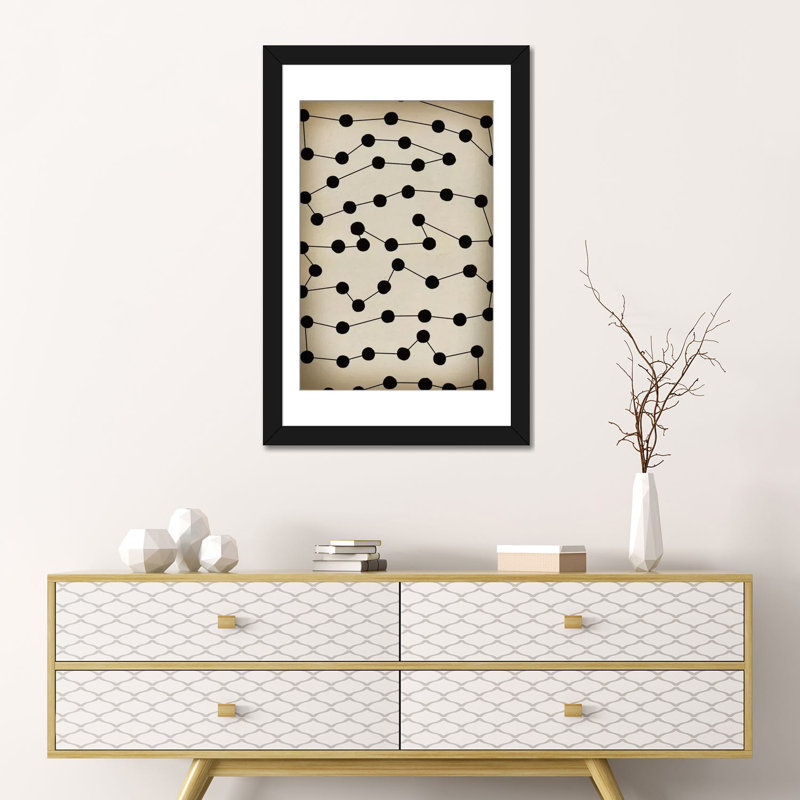 « modern accumulation », impression sur toile, Papier d'art encadré noir, Blanc, H 24 po x l 16 po x P 1 po