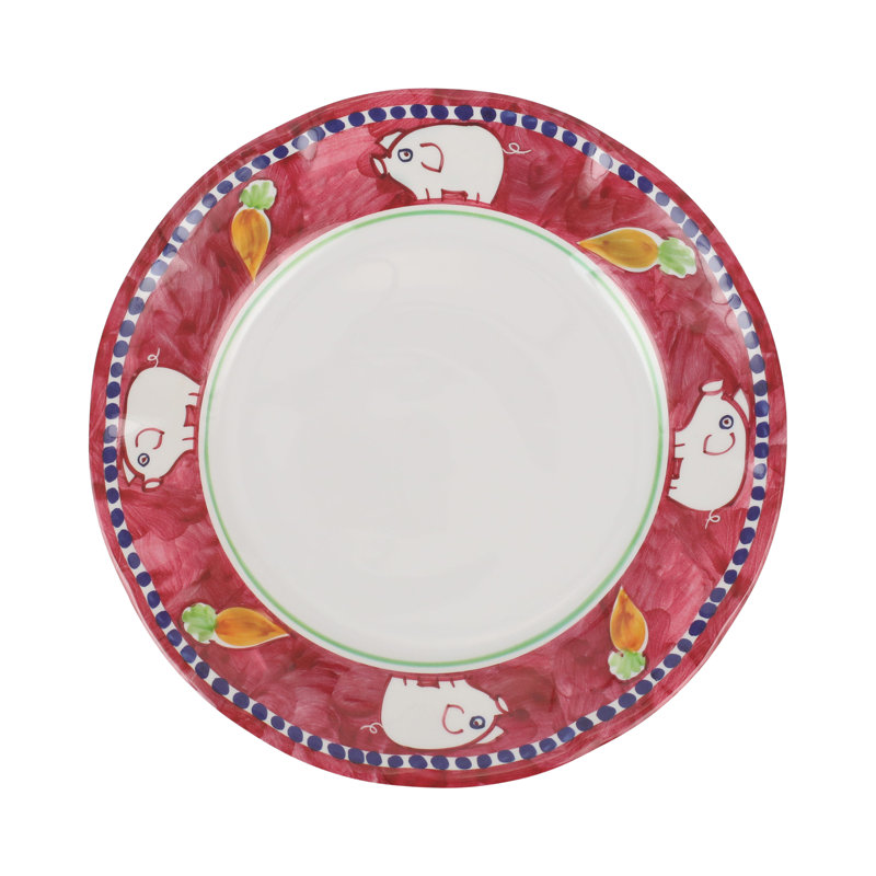 Melamine Campagna Porco Dinner Plate