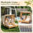 Kids Double Chaise Lounge with Canopy 2-Seater Sunbed with Cup Holder and Brown & White Striped Cushions-1629715217