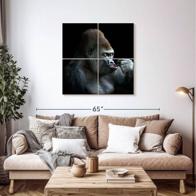 Brampt Relaxing Gorilla, 38'' H x 38'' W