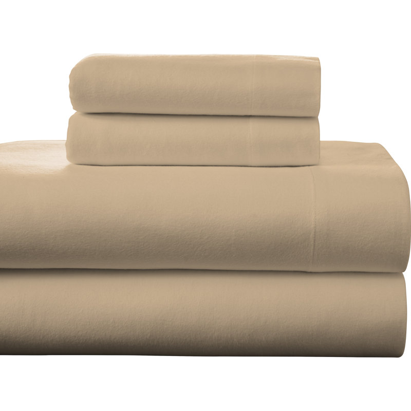  Ensemble de literie 100% flanelle à densité de tissage 175 fils 175 fils, Ensemble de draps pour grand lit + un drap-housse 