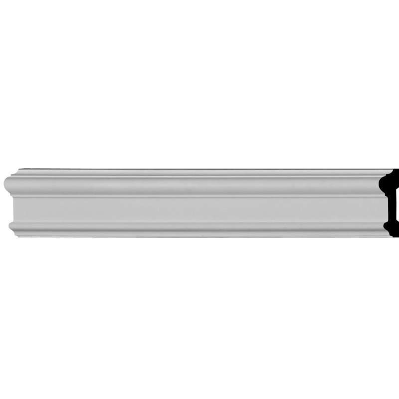 Ekena Millwork Bedford 3.625'' H x 94.5'' W x 1.25'' D Urethane Chair Rail