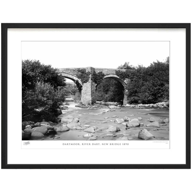 Dartmoor, River Dart, New Bridge 1890 - Single Picture Frame Print, 45cm H x 60cm W x 2.3cm D