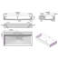 Lavabo vasque rectangulaire à fixation murale 36 po x 18 po à surface solide avec trou pour robinet