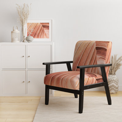 'Ilaire - Wave Canyon - Upholstered Modern Accent Arm Chair