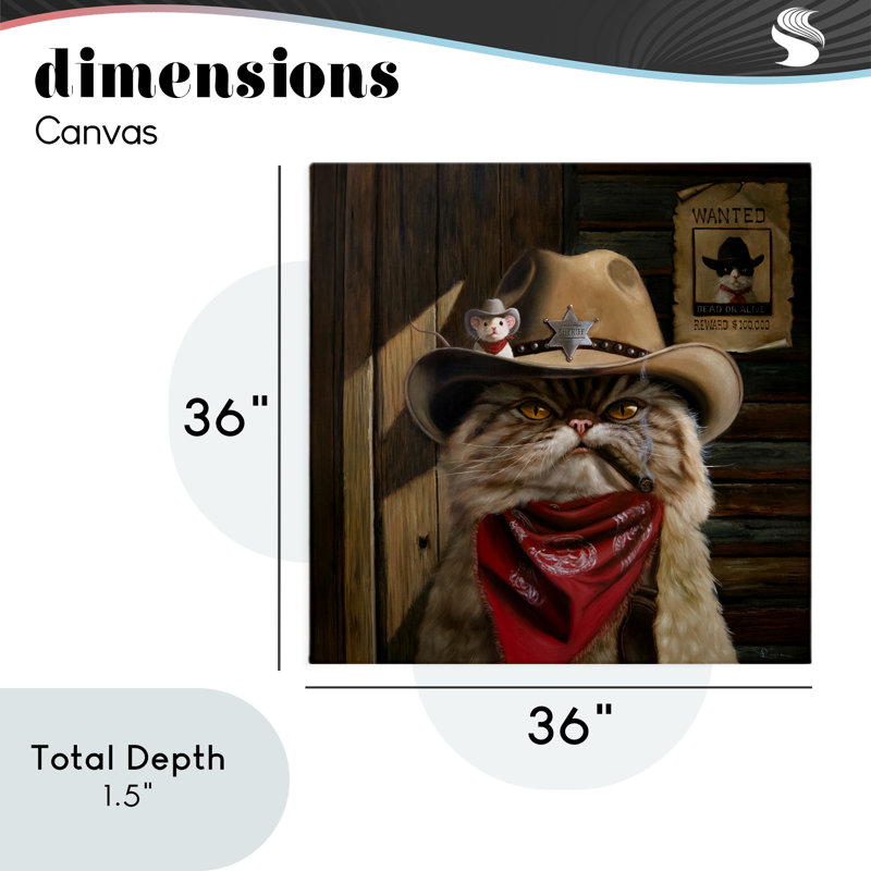 Toile de chat du Député Purrkins, design par Lucia Heffernan, H 36 po x l 36 po