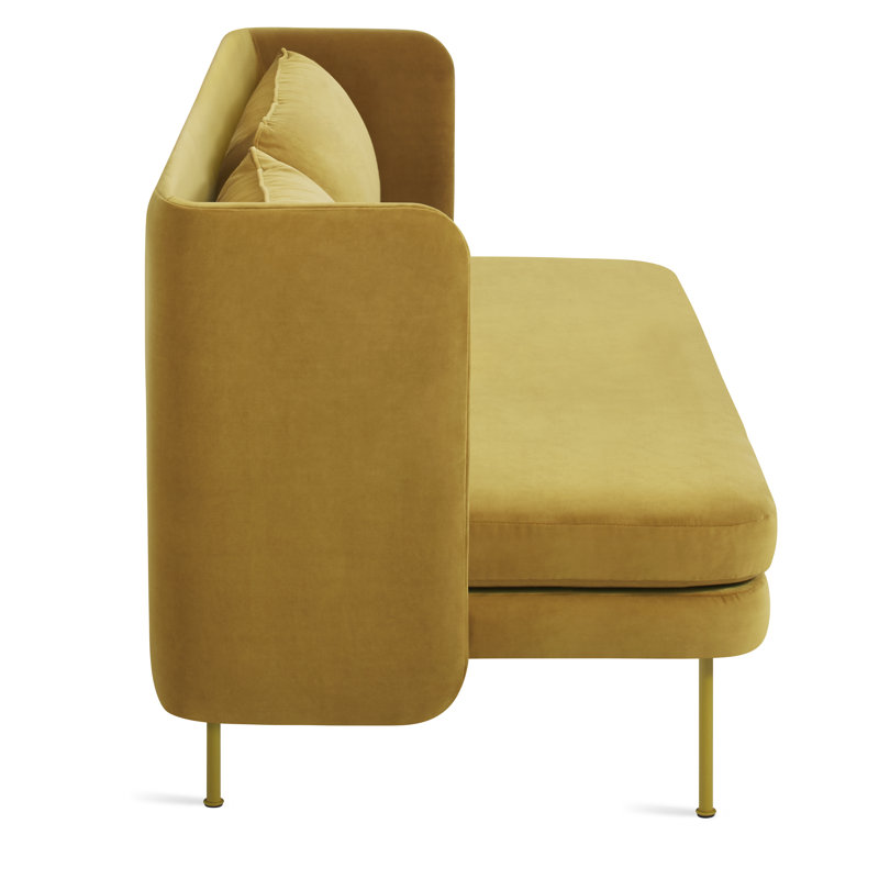 Bloke Loveseat, Ochre Velvet 100% Polyester