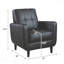 Fauteuil de bureau noir avec accoudoirs noirs
