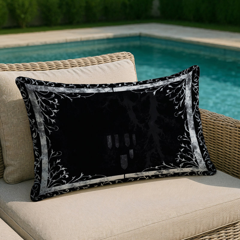 Twilight Scroll Indoor And Outdoor Throw Pillow, Rectangle 20"H x 14"W