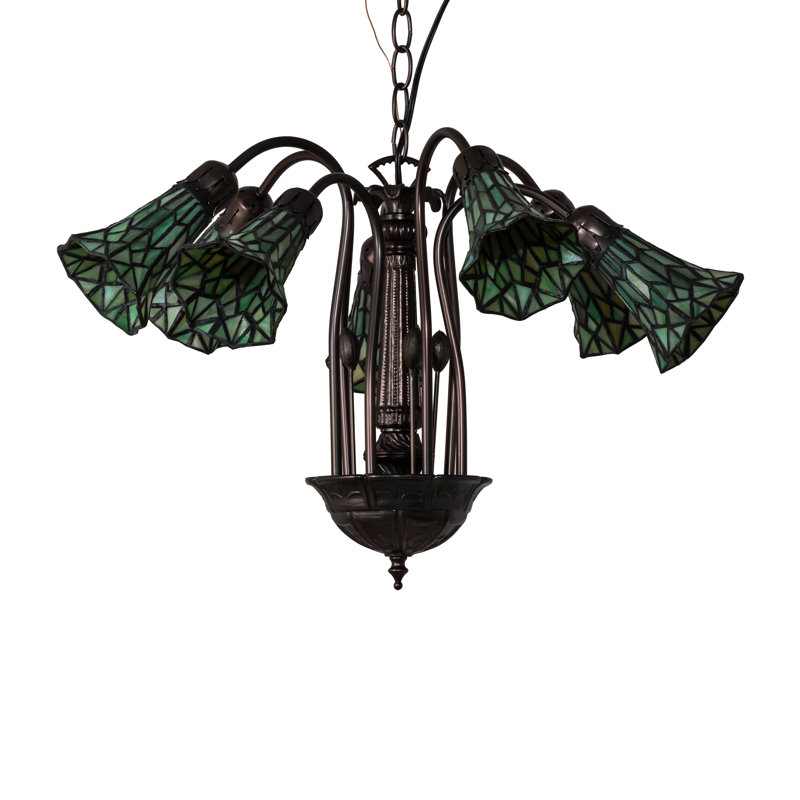 Arnkil 6 - Light Chandelier, Green