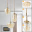 Luminaire suspendu champagne 3 lumières 39 po