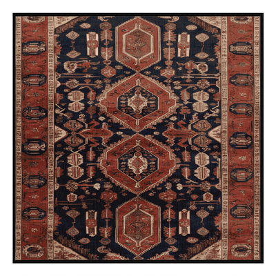 Machine Washable Persian Brown Area Rug