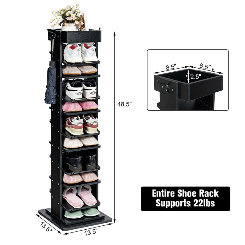 Range-chaussures 10 paires, Noir