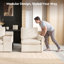 Canapé modulaire en L inclinable avec console et repose-pieds, 2 fauteuils inclinables électriques + siège simple + repose-pieds avec rangement, canapé en velours côtelé, blanc-31255080