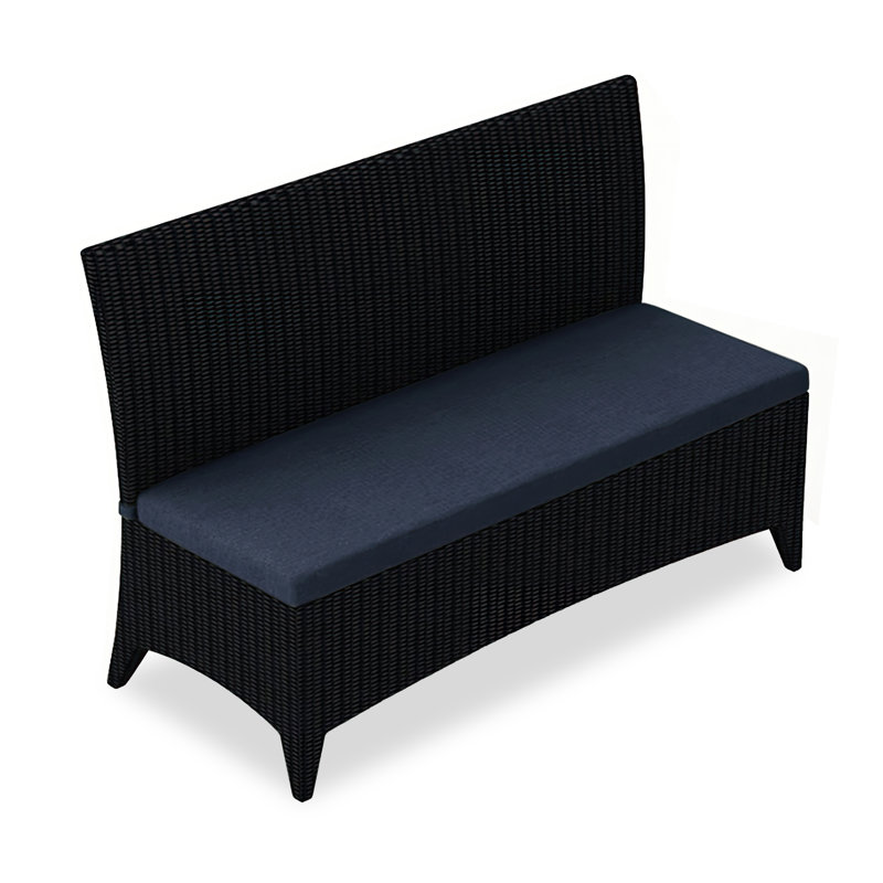 Banc de jardin en osier Laramie, Spectre indigo Sunbrella®