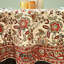 Nappe ronde en coton à imprimé floral