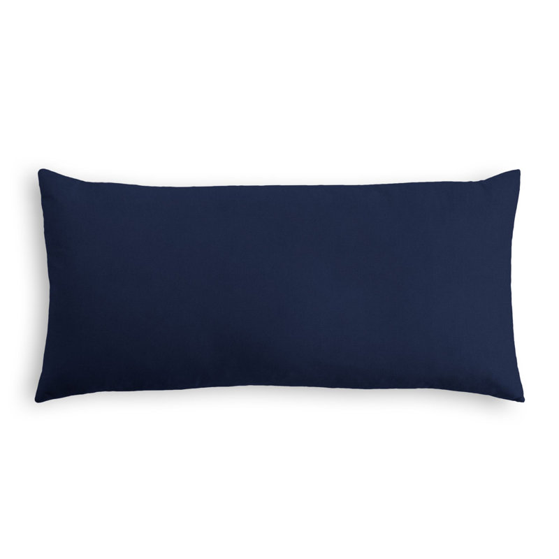 Reversible Throw Pillow, 14" x 36", Navy