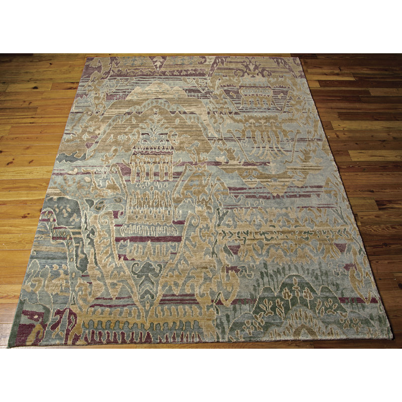 Rudgeway Wool Ikat Indoor Rug, Rectangle 5'6" x 8'