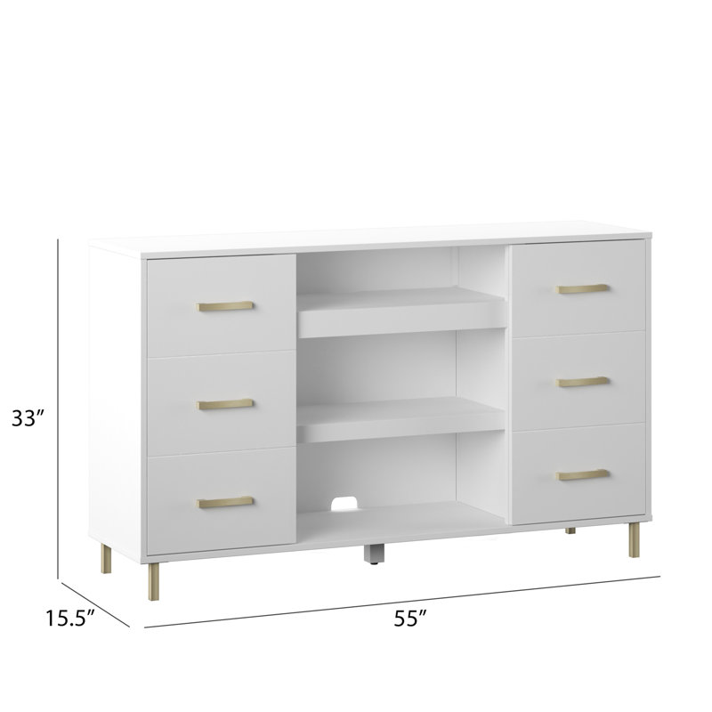 Unfinished TV Stand for TVs up to 60", White