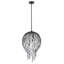 Luminaire suspendu 6 lumières noir mat Gabriella-123223118