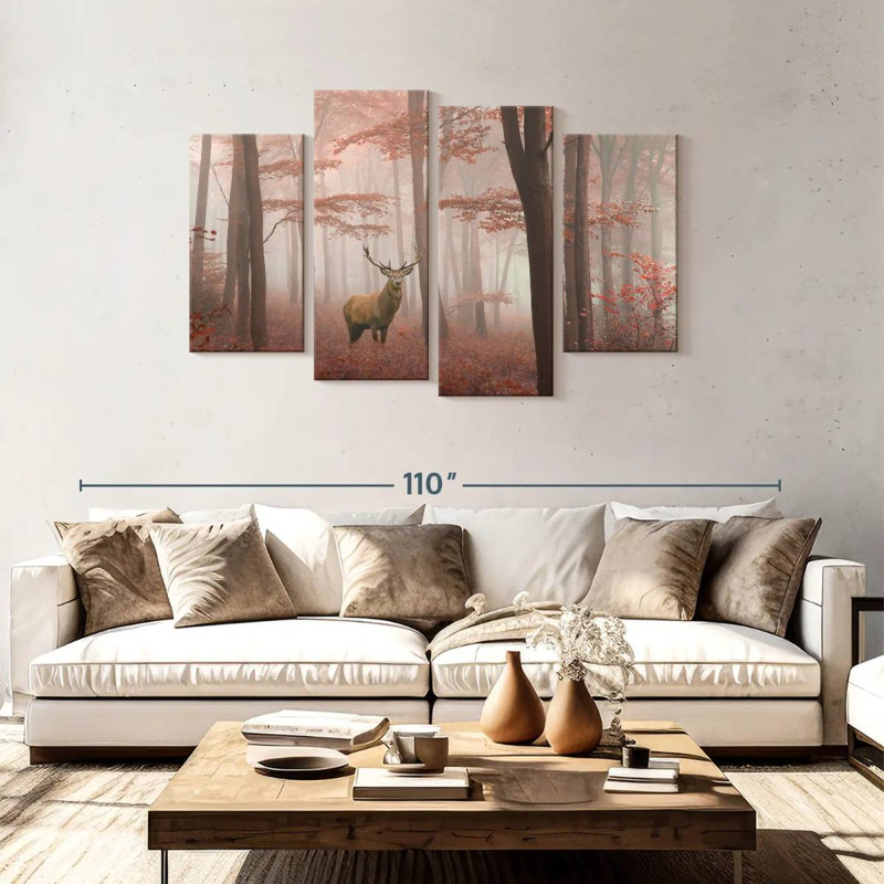 Brampt Elusive Red Deer, 48" H x 75" W