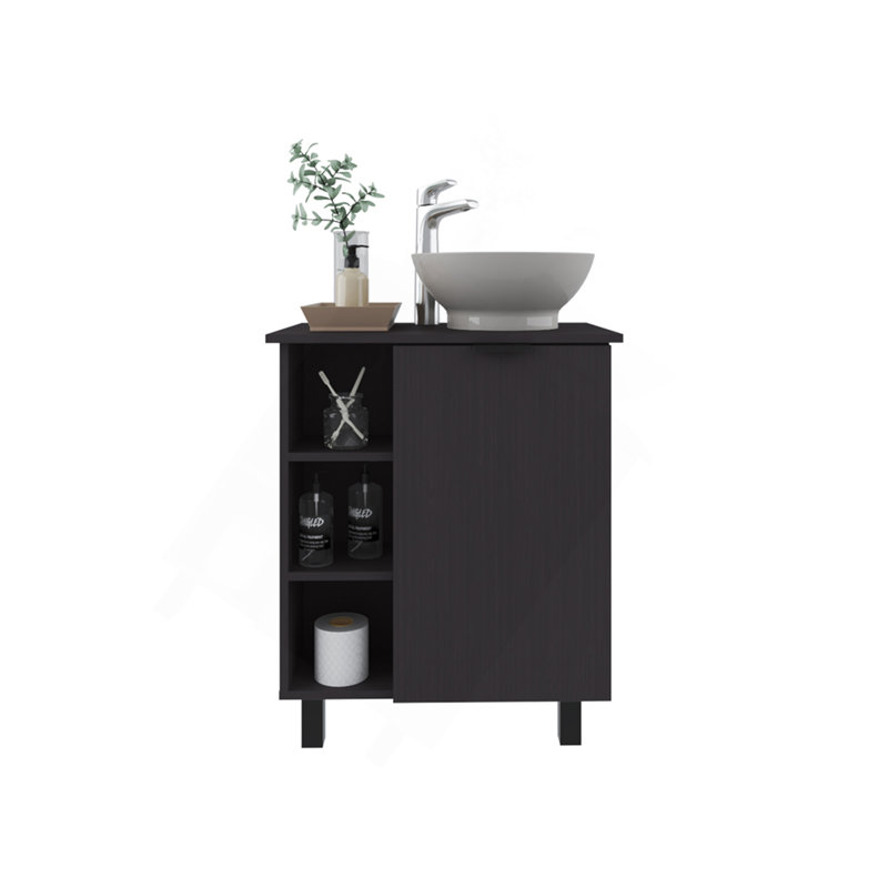 Lavabo pour salle de bain Stites, noir, Noir
