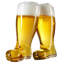2 Piece 2011ml Glass Beer Mug Set