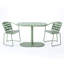 Bistro d'extérieur en bleu sarcelle mat - fabriqué en fer, convient au patio et au jardin, 2 chaises de table en fer pour le jardin, bleu sarcelle, pour le jardin-1233760328