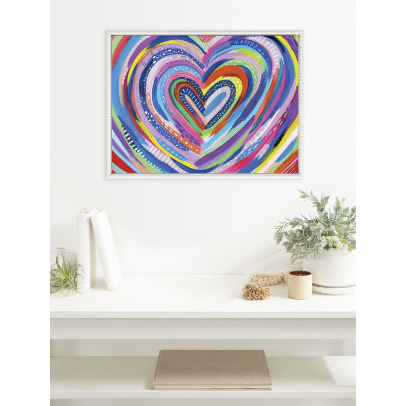 Impression sur toile encadrée «Heart Heart Burst 1» par Jessi Raulet de Ettavee