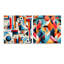 Daimian - Ensemble de 2 peintures murales abstraites en acrylique-103933820