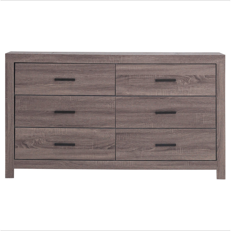 Commode 6 tiroirs Sherwood, Chêne