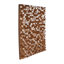 Décoration murale géométrique brune en bois de manguier