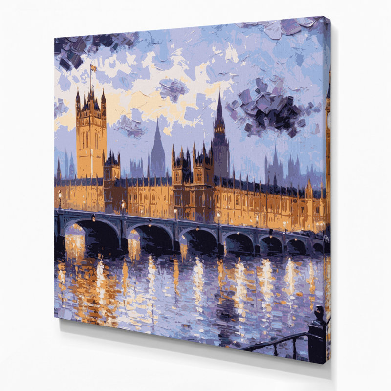Art mural sur toile, villes, Londres, Royaume-Uni, H 16 po x l 16 po