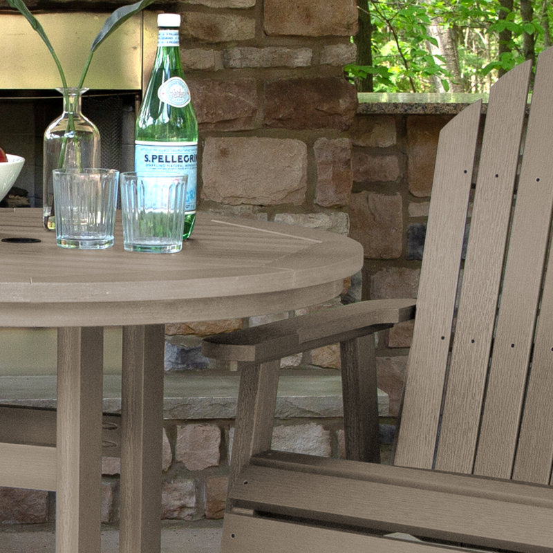 Lynn 2-Person 36" Round Dining-Height Bistro Set, Woodland Brown