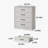 4‑Drawer And 6‑Drawer Vertical Dresser Set – Two Tall Chests For Bedroom Storage