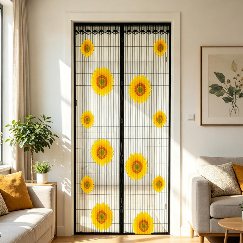 Kbndieu 38x82 Magnetic Screen Door Heavy Duty Mesh Door Curtain Invisible Mesh Mosquito Net No Drilling Install for Patio Sliding Front Back Door Fits Door