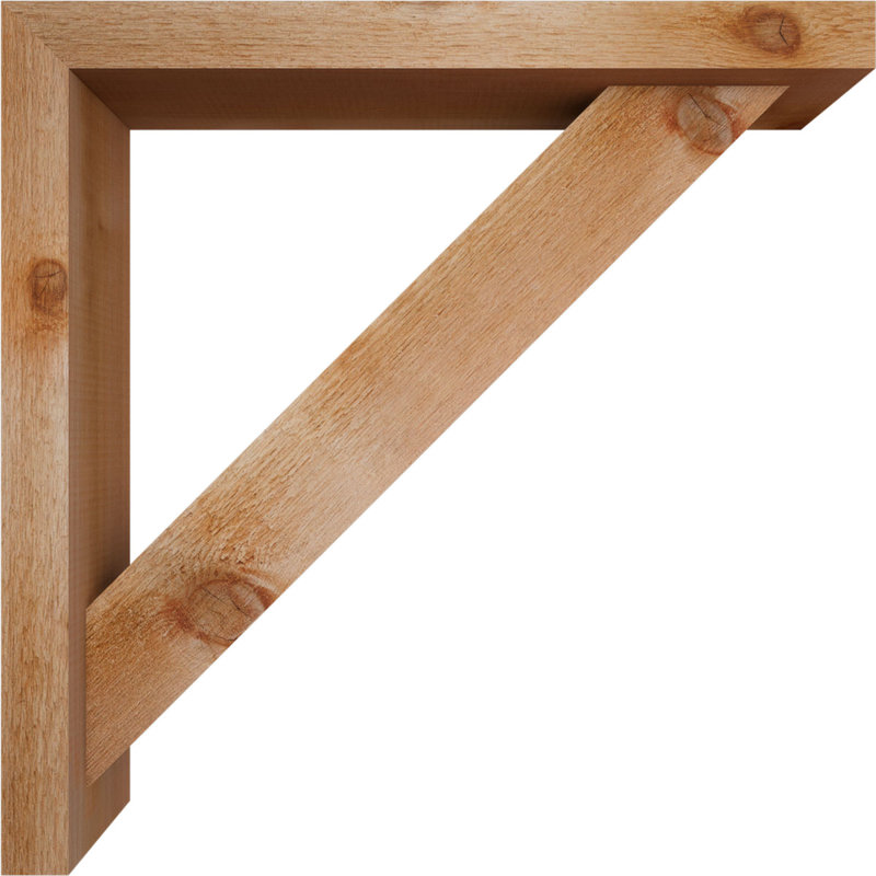 Support de bloc traditionnel avec entretoise décalée, 26 x 26, Cèdre rouge occidental de l 4 po (scié brut)