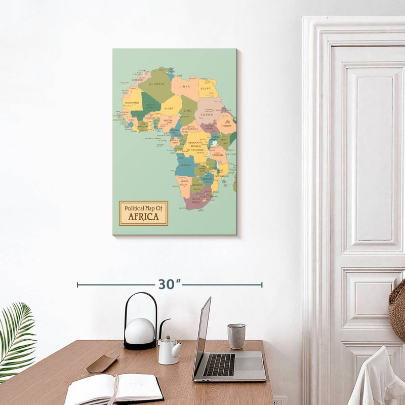 Afrique politique Aliaz, H 30 po x l 20 po