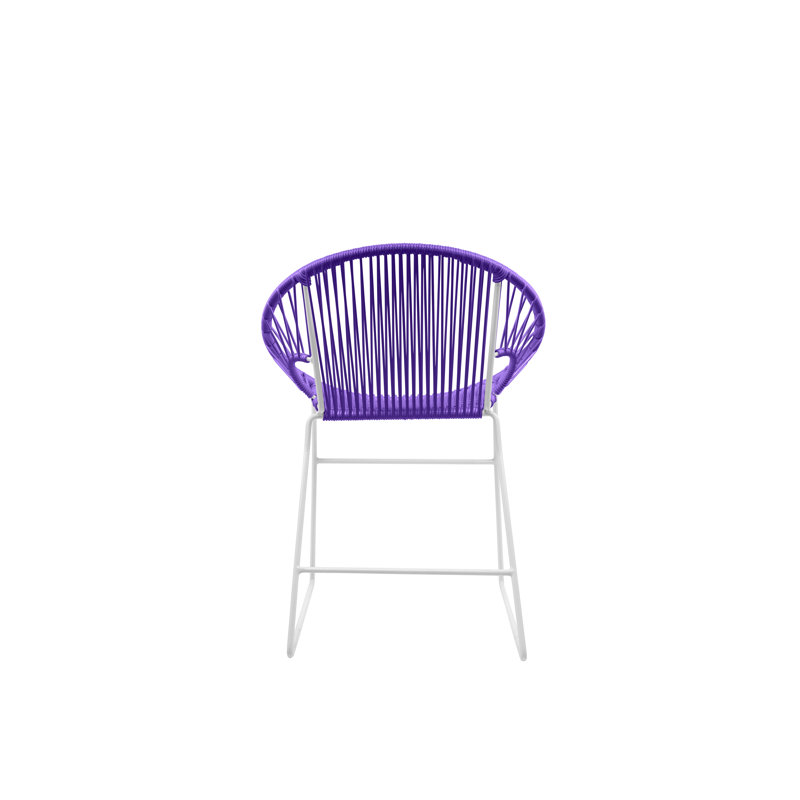 Chaise de patio Puerto, Mauve / Blanc