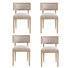 Fully Assembled Dining Chair, Upholstered Side Chair With Solid Wood Legs (set Of 4)