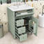 Meuble-lavabo en bois avec lavabo en céramique, tablette et quatre tiroirs-461742642