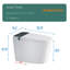 Modern Smart Toilet With Bidet Seat Builtin, Intelligent Toilet  Auto Open/Close Seat, Foot Sensor, LED Display,Night Light, Warm Water & Dryer,White