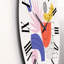 Horloge murale biologique avec formes tropicales rétro et feuilles tropicales II-1389566515