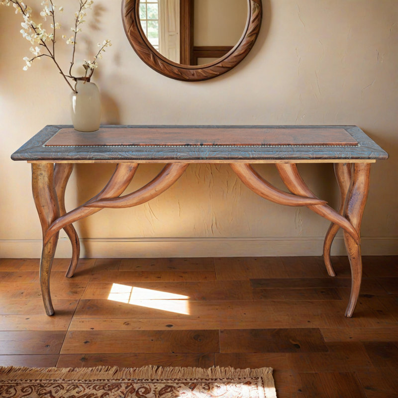Longhorn Carved Console