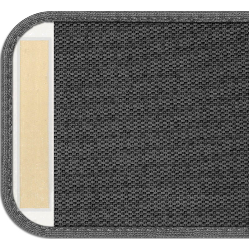 Tapis d'escalier Aneris, Rectangle 8 po x 2 pi, gris