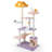 66 Inch Cute Cat Tree Cats Multi-Level Tall Cat Tower With Sisal Covered Scratching Posts