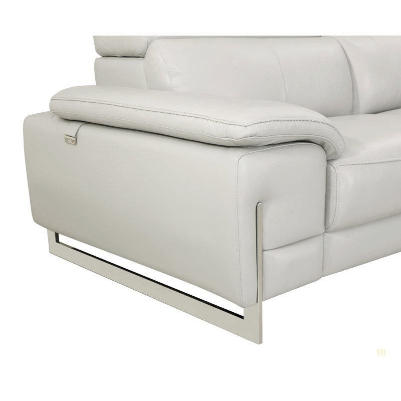 Cuir italien Global United, Gris clair