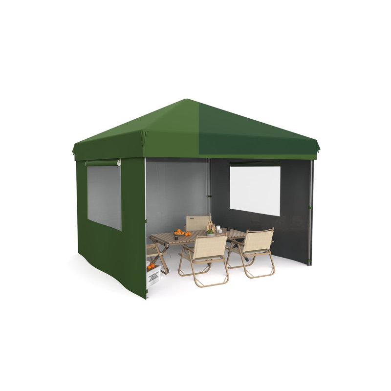 10x10 Pop Up Canopy Tent Outdoor Canopy with 4 Removable Sidewalls Heavy Duty Commercial Instant Tent Shelter (10x10FT/3 Side Walls)